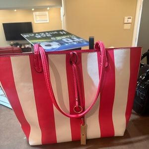 BRAND NEW pink and white purse tote